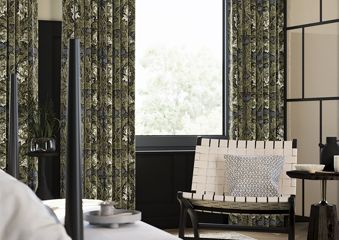 William Morris At Home African Marigold Velvet, Cornflower - Made to Measure Curtains - Image 5